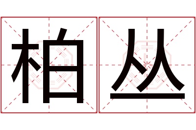 柏丛名字寓意