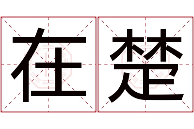 在楚名字寓意