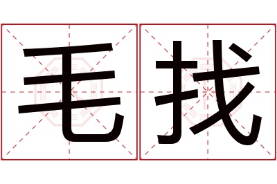 毛找名字寓意