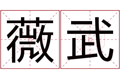 薇武名字寓意