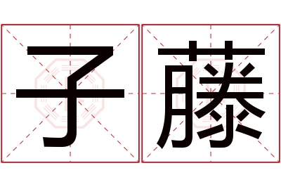 子藤名字寓意