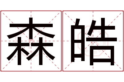 森皓名字寓意