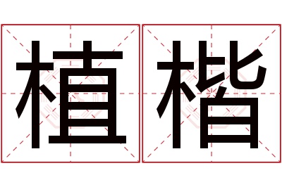植楷名字寓意