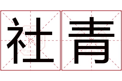 社青名字寓意