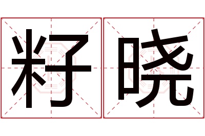 籽晓名字寓意