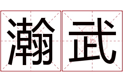 瀚武名字寓意