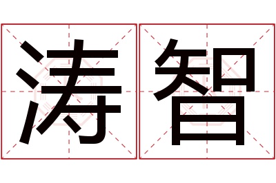 涛智名字寓意