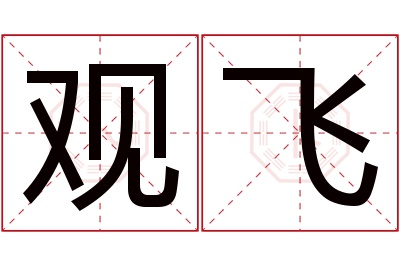 观飞名字寓意