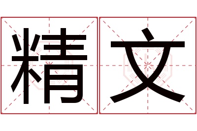 精文名字寓意