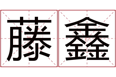 藤鑫名字寓意