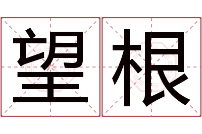 望根名字寓意