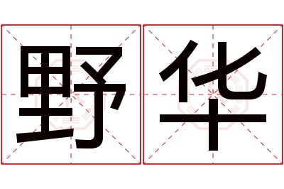 野华名字寓意