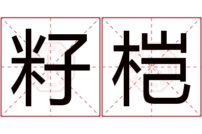 籽桤名字寓意