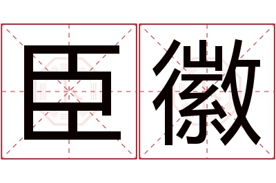 臣徽名字寓意