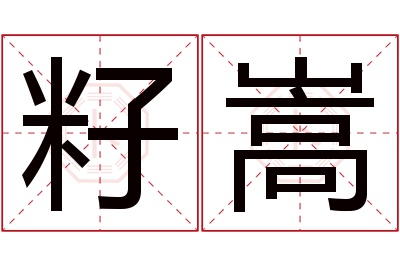 籽嵩名字寓意