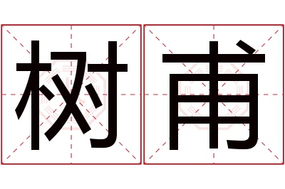 树甫名字寓意