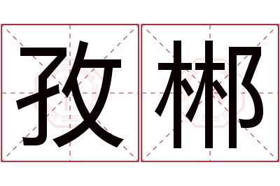 孜郴名字寓意