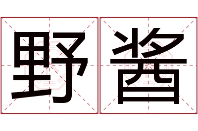 野酱名字寓意