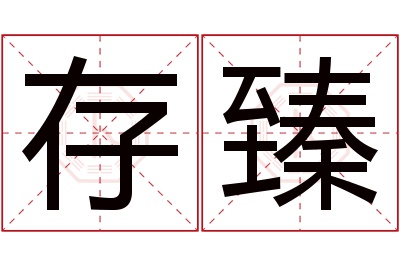 存臻名字寓意