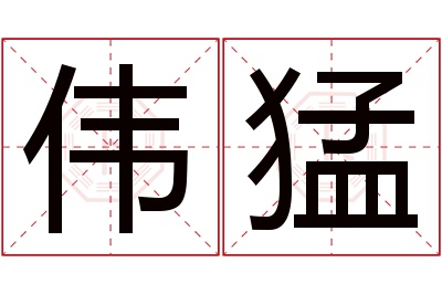 伟猛名字寓意