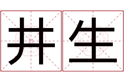 井生名字寓意