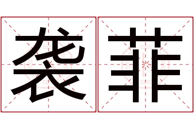 袭菲名字寓意