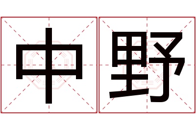 中野名字寓意