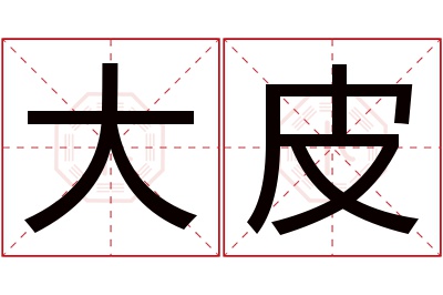 大皮名字寓意