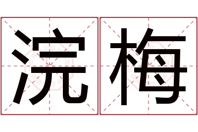 浣梅名字寓意