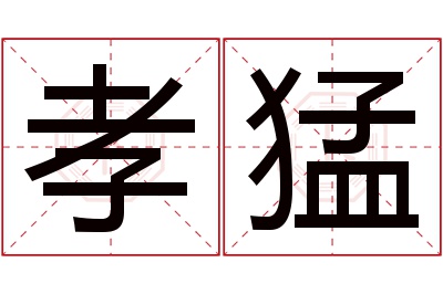 孝猛名字寓意