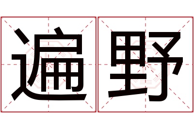 遍野名字寓意