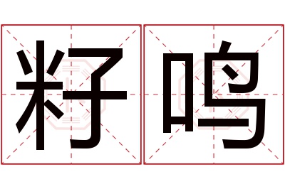 籽鸣名字寓意