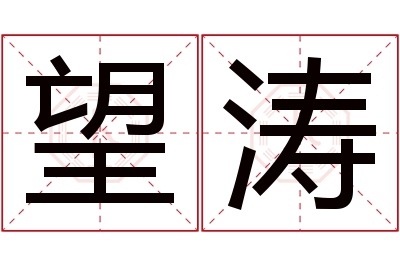 望涛名字寓意