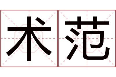 术范名字寓意