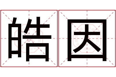 皓因名字寓意