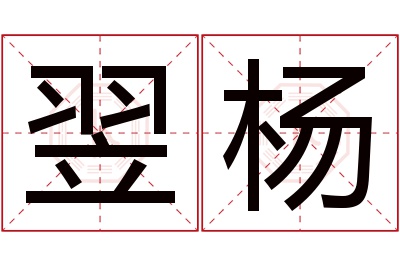 翌杨名字寓意