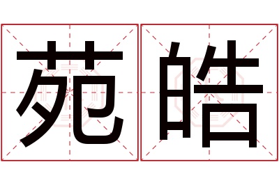 苑皓名字寓意 苑皓名字寓意