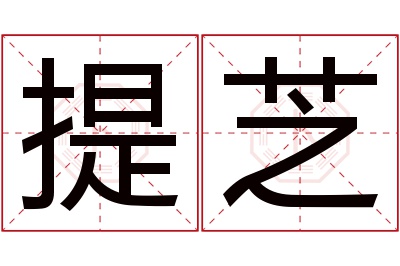 提芝名字寓意 提芝名字寓意