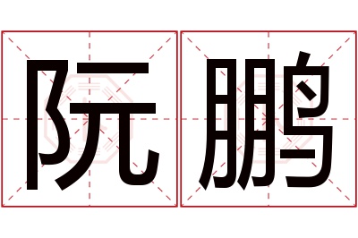 阮鹏名字寓意