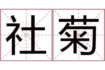 社菊名字寓意