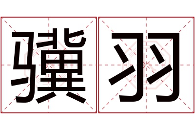 骥羽名字寓意 骥羽名字寓意