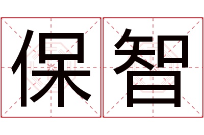 保智名字寓意