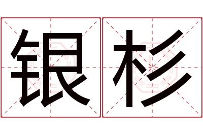 银杉名字寓意