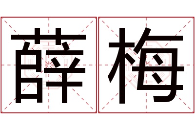 薛梅名字寓意