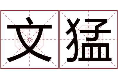 文猛名字寓意