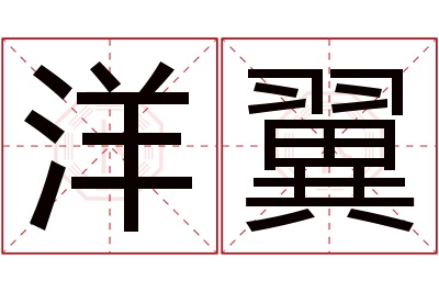 洋翼名字寓意