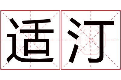 适汀名字寓意