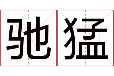 驰猛名字寓意