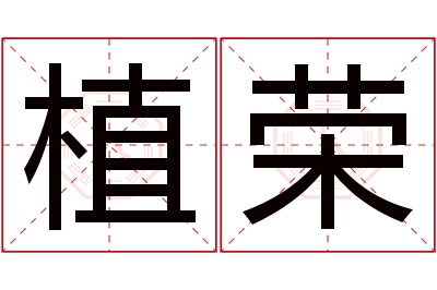 植荣名字寓意