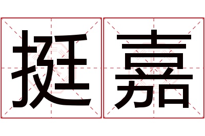 挺嘉名字寓意